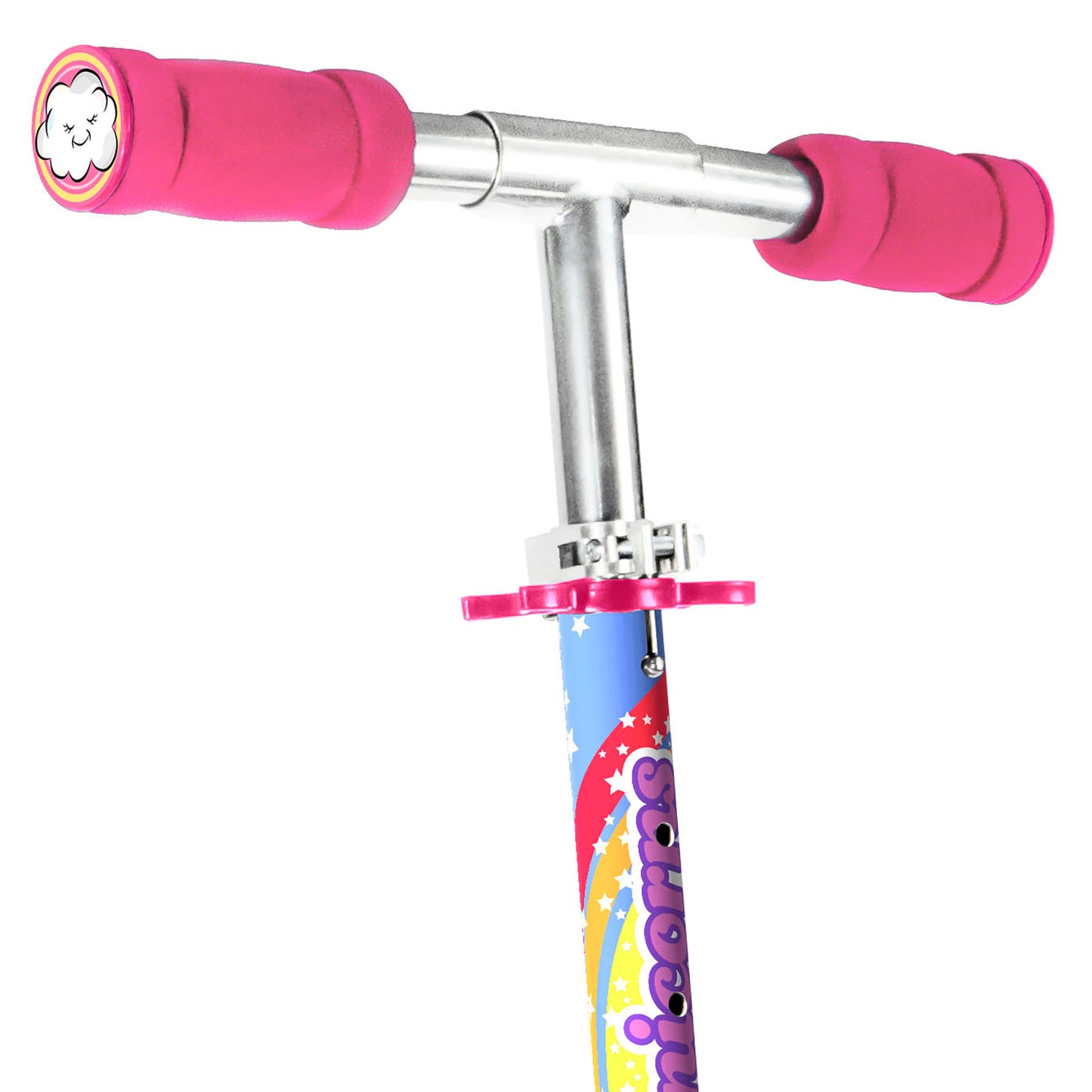 Unicorn Magical Sparkles Foldable Kick Scooter with Light-up Wheels, Ages 5 and up