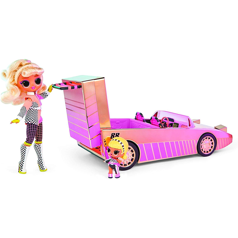 LOL Surprise Car Pool Coupe with Exclusive Doll, and Dance Floor - Toy Car Playset with Black Light Headlight and Play Set Accessories