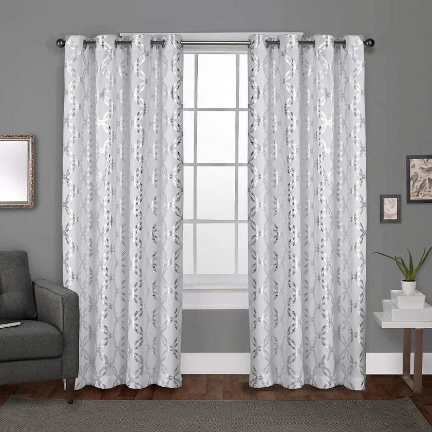 Exclusive Home Curtains Exclusive Home Modo Metallic Geometric Grommet