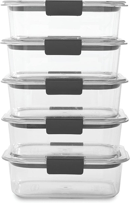 Rubbermaid 10-Piece Brilliance Food Storage Containers with Lids for Lunch