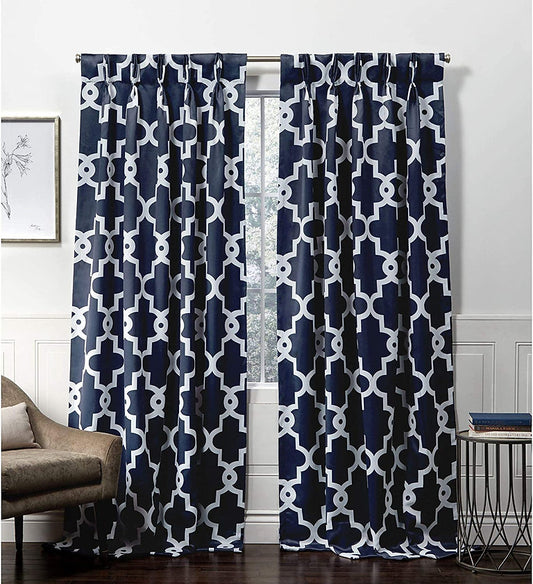 Exclusive Home Curtains - Ironwork Sateen Woven Blackout Grommet 2 Panel