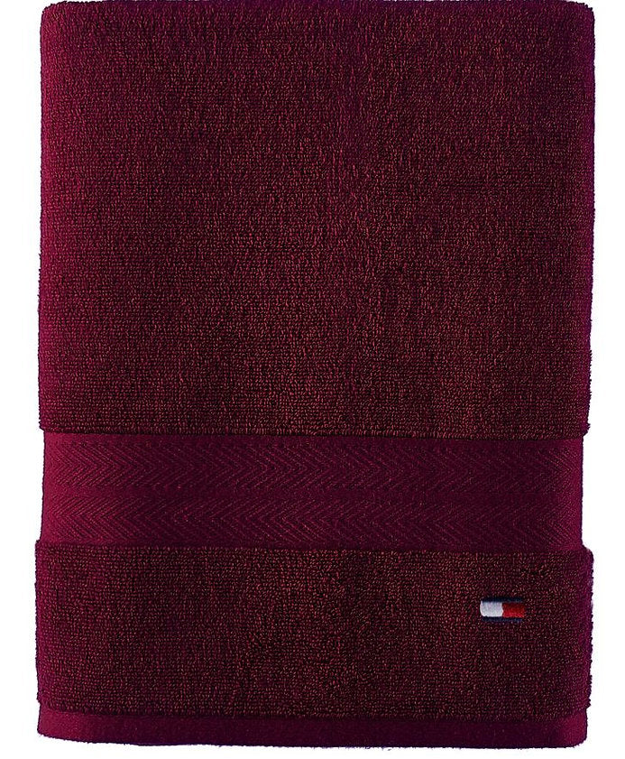 TOMMY HILFIGER Modern American Solid Cotton Bath Towel