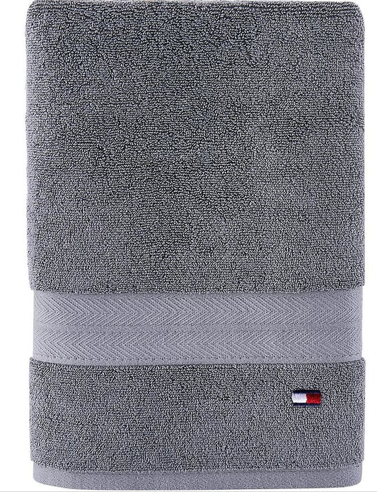 TOMMY HILFIGER Modern American Solid Cotton Bath Towel