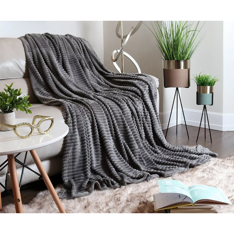 Nestl Cut Plush Lightweight Super Soft Luxury Bed Throw, 50" x 60"