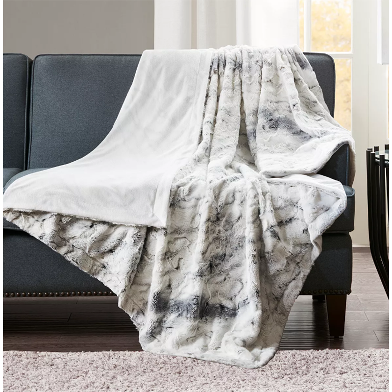 Madison Park Sachi Faux-Fur Throw, 60" x 70"