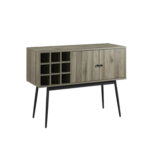 Lisle State Modern Bar Cabinet with Wine Storage