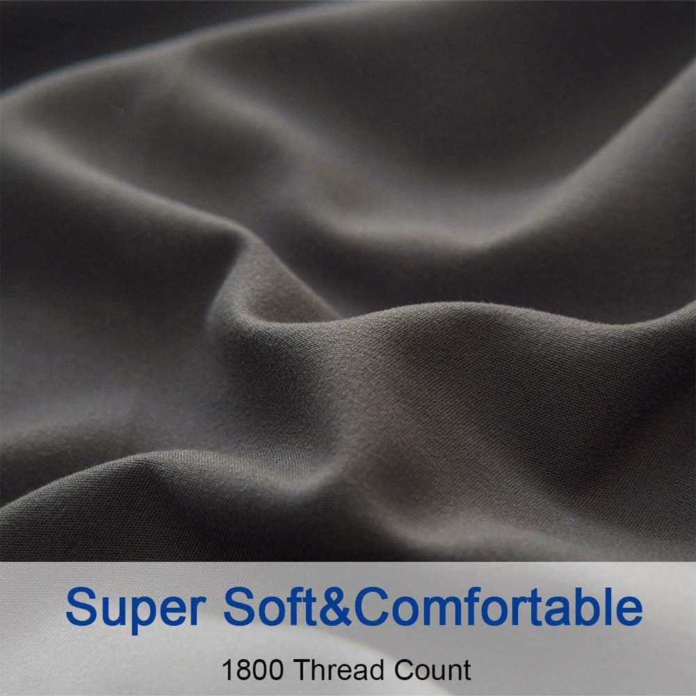 SONORO KATE Bed Sheet Set Super Soft Microfiber 1800 Thread Count Luxury Egyptian Sheets 16-Inch Deep Pocket Wrinkle -4 Piece