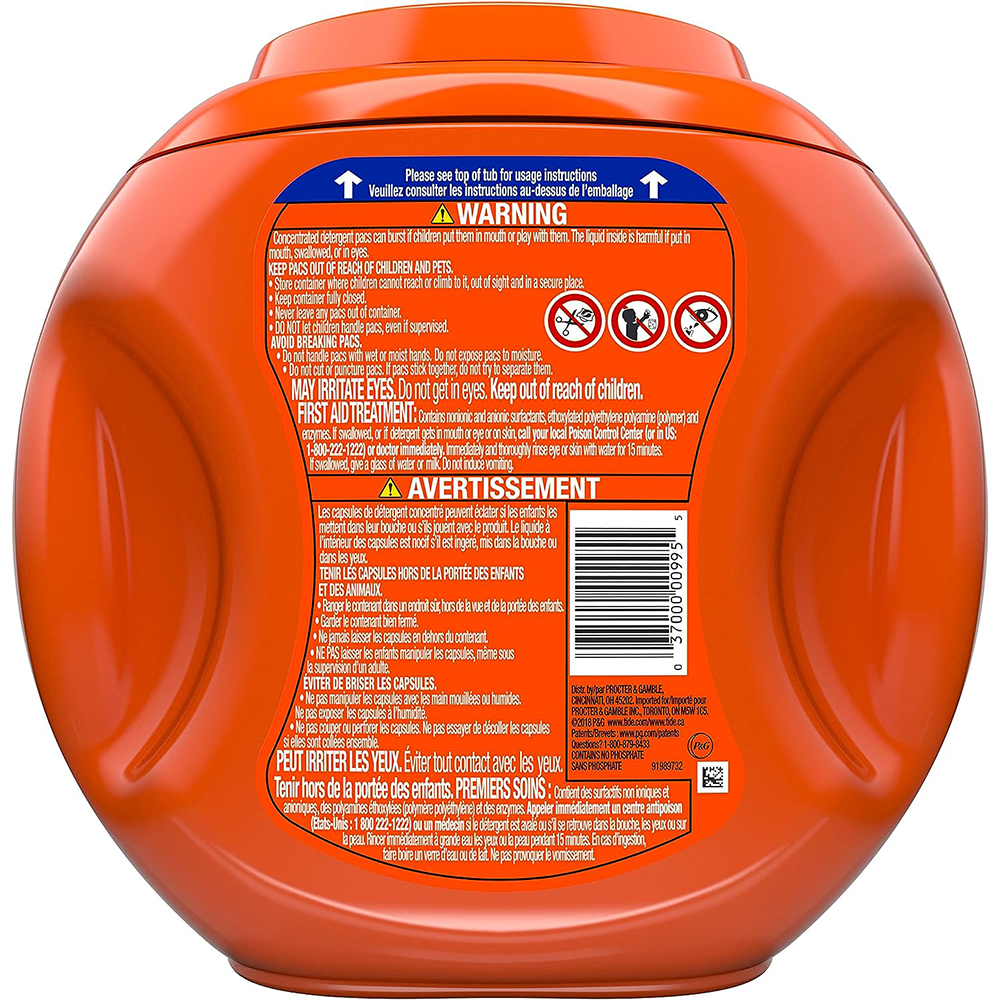 Tide PODS Liquid Laundry Detergent Soap Pacs, HE Compatible, 42 Count, Powerful 3-in-1 Clean in one Step, Original Scent