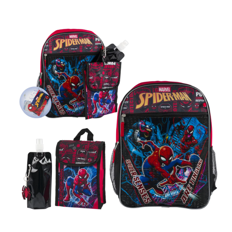 5pc Spiderman Backpack Set