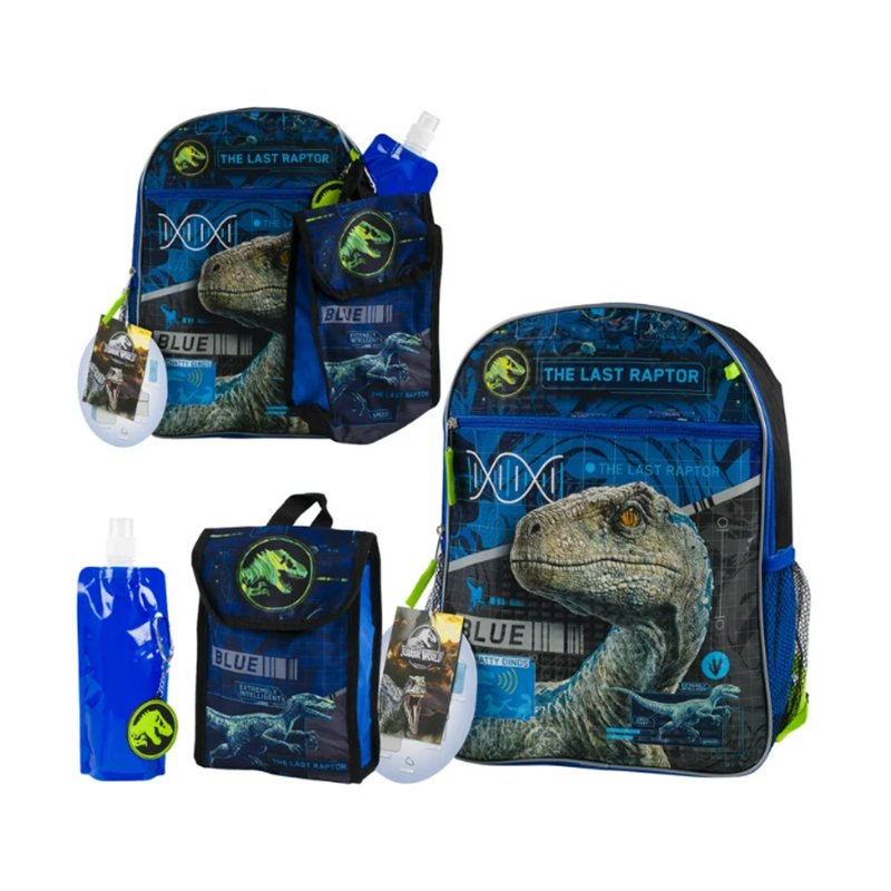 5pc Jurassic World Backpack Set